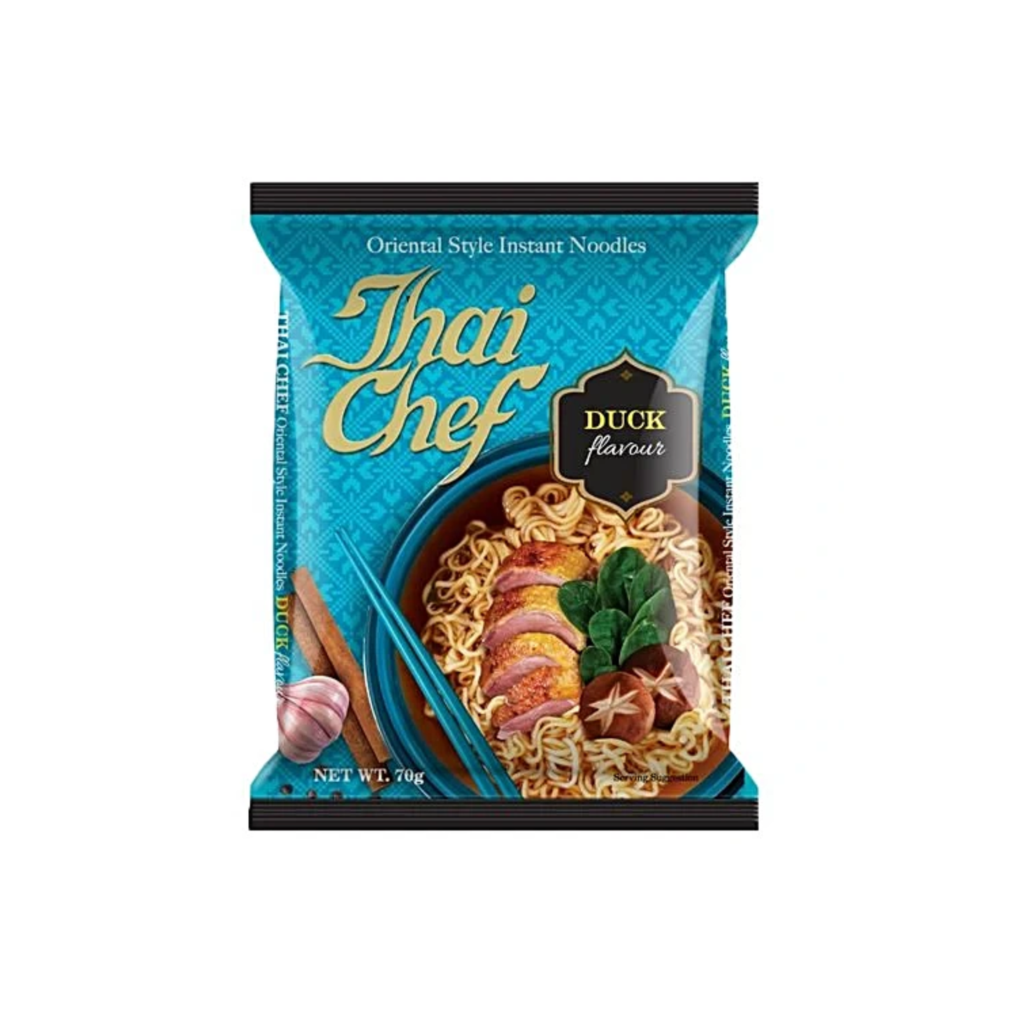 Thai chef instant noodle dish duck, 63g bag