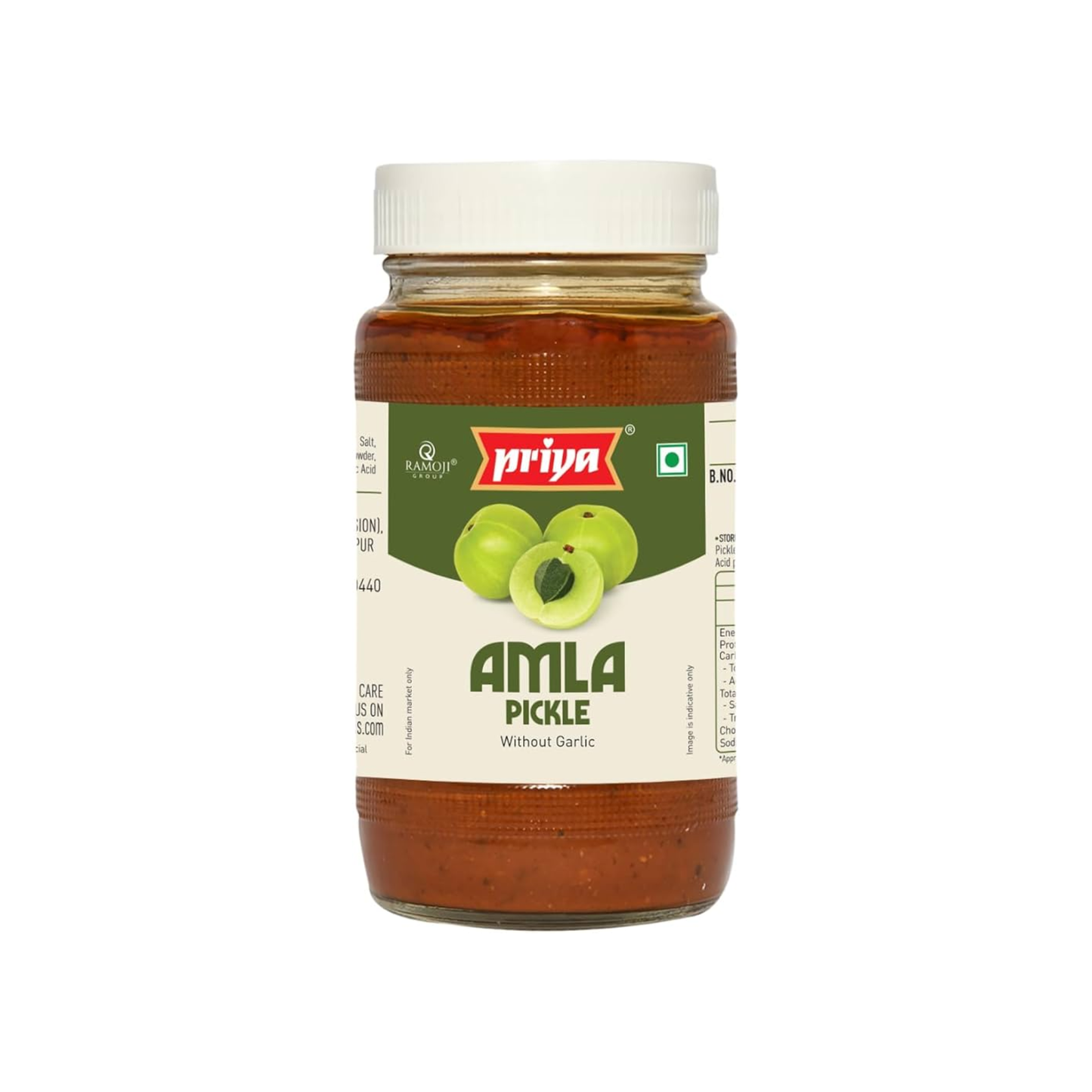 PRIYA - AMLA / GOOSEBERRY PICKLE WITHOUT GARLIC 300G