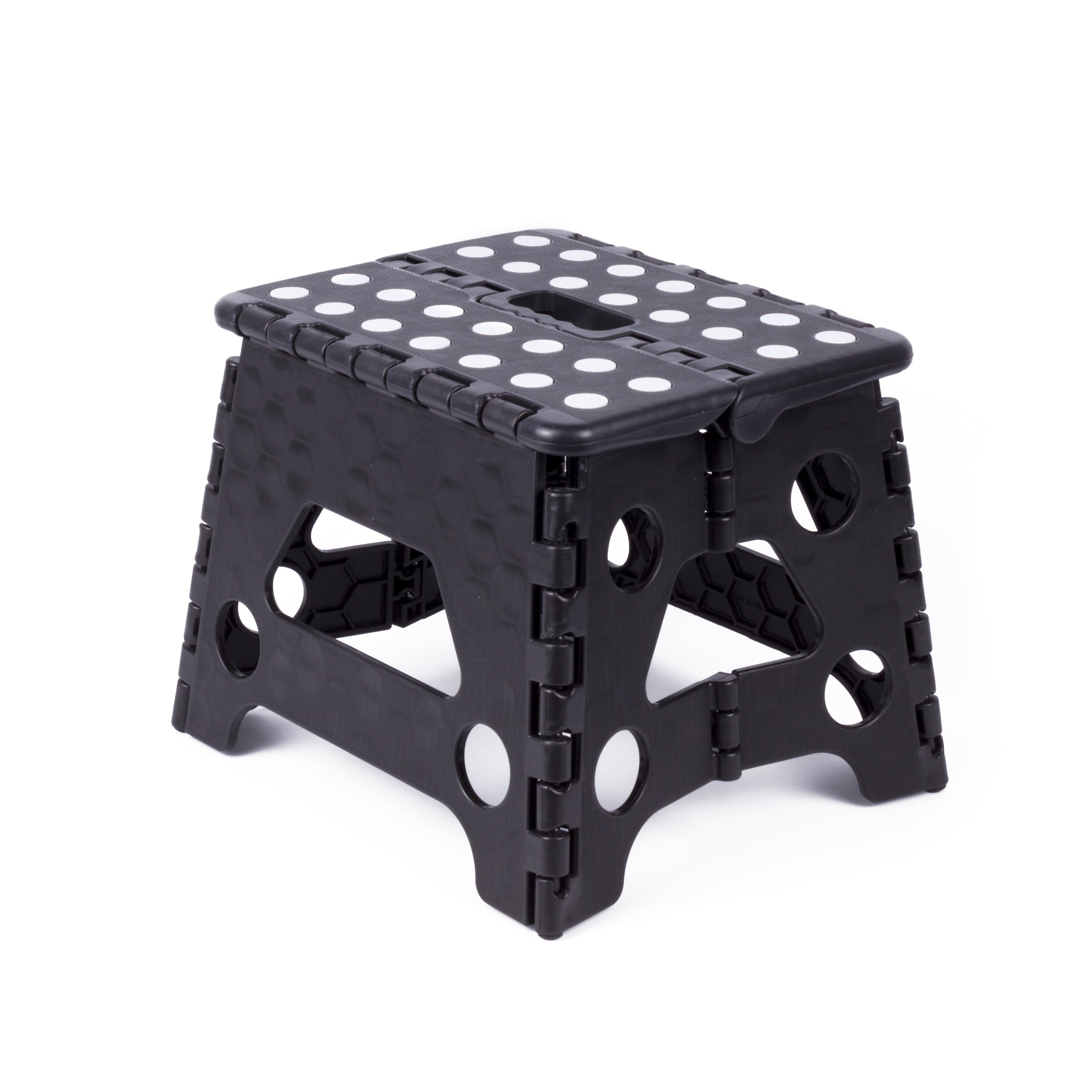 Folding stool black white small 80 kg