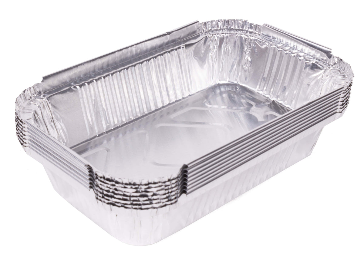 Aluminium grill and BBQ trays, 8 pieces, 17 x 10.5 x 4 cm