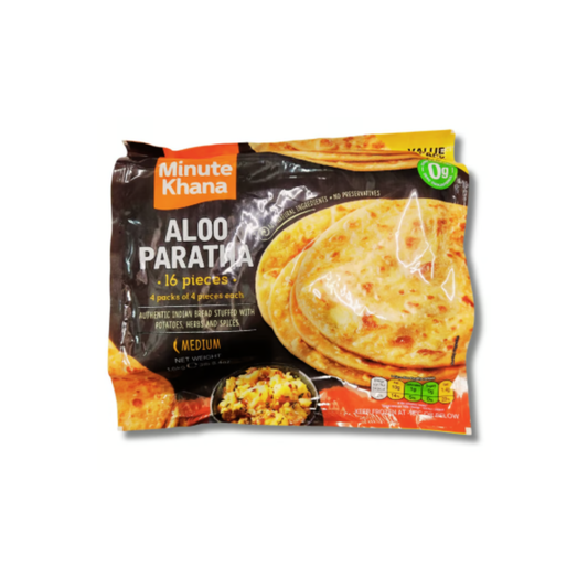 Haldiram's Minute Khana Aloo Paratha (Medium) Value Pack 16 Pieces 1.6kg - Munich only