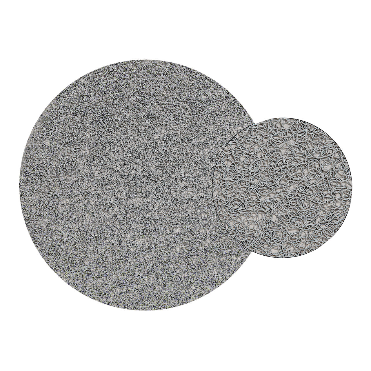 Placemat in gray plastic, 38 cm