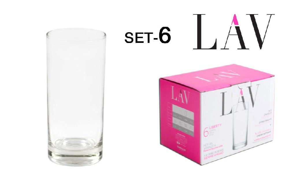 set of 6 water glasses 295ccm liberty