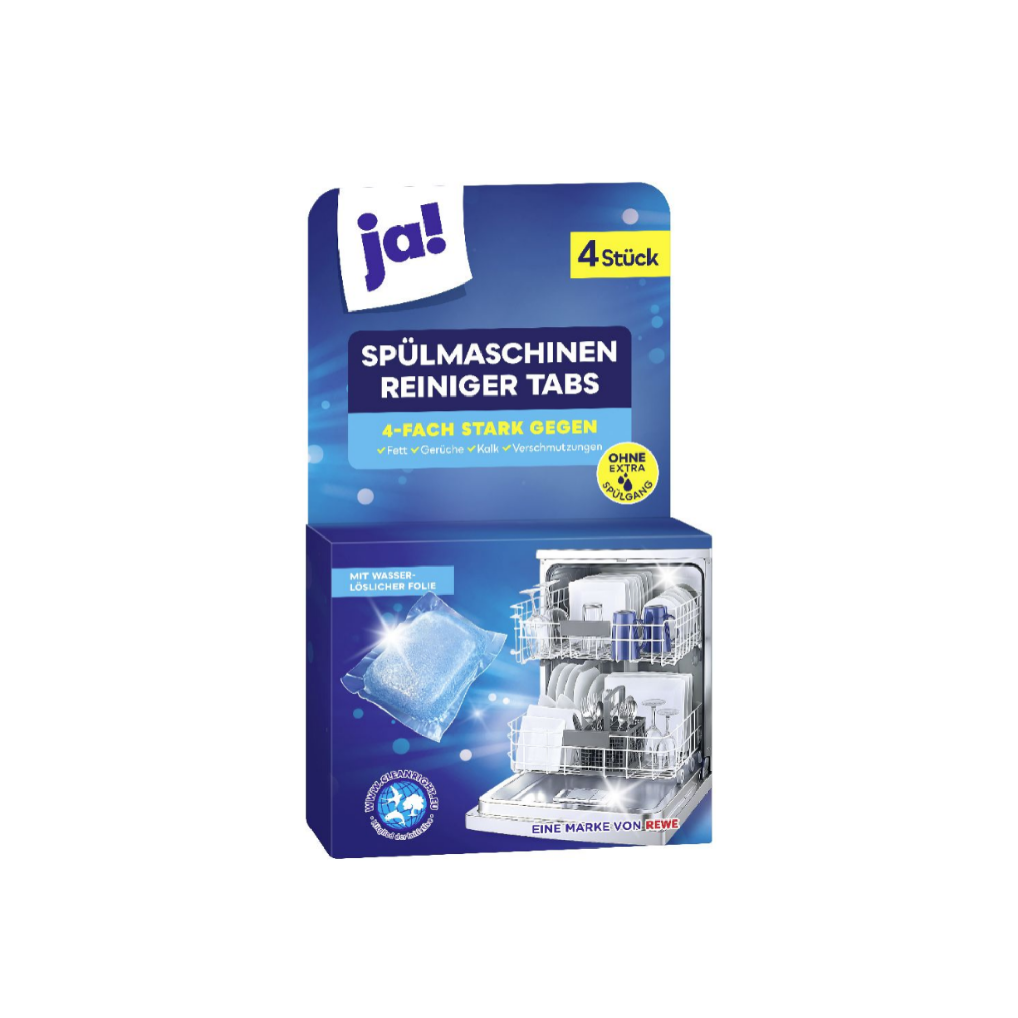 Ja! Dishwashing liquid tablets, 4 pieces, 80g