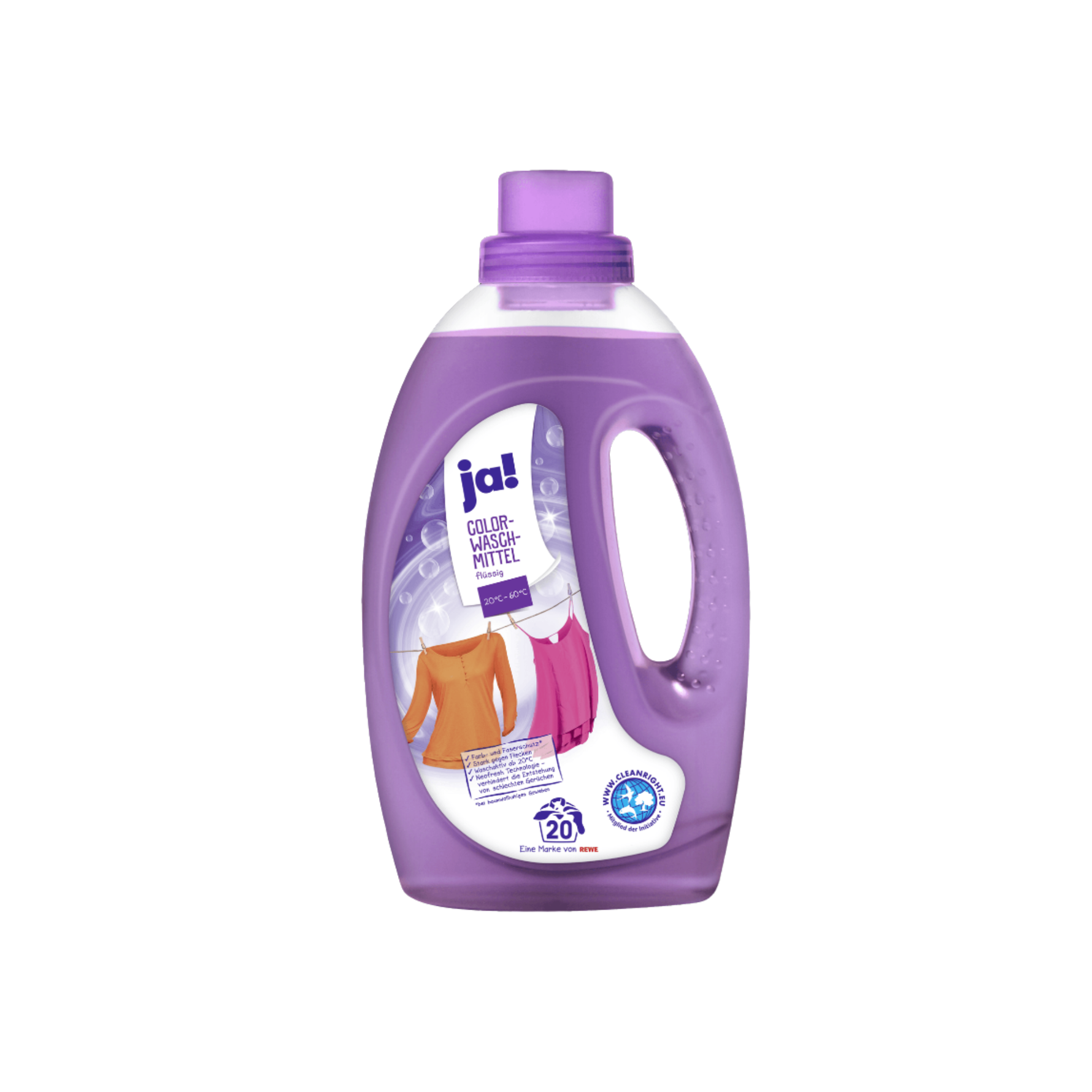 Ja! color detergent 20 loads, 1.1l bottle