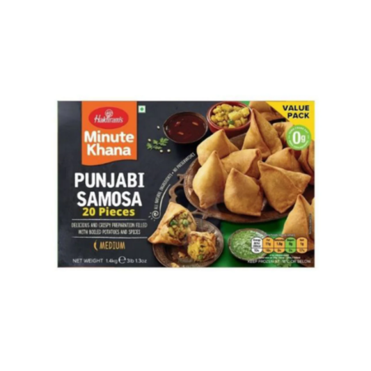Haldiram's Minute Khana Punjabi Samosa (Medium) Value Pack 20 Pieces 1.40kg - Munich only