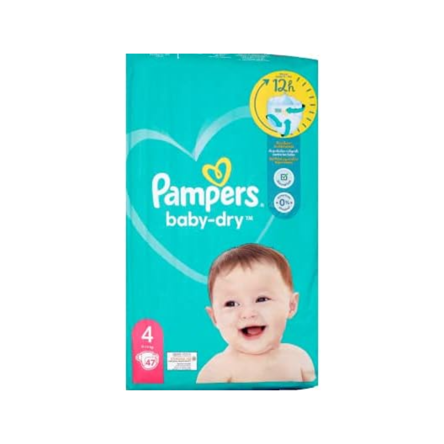 Pampers Baby-Dry Nappies Size 4 (9-14kg) Pack of 47