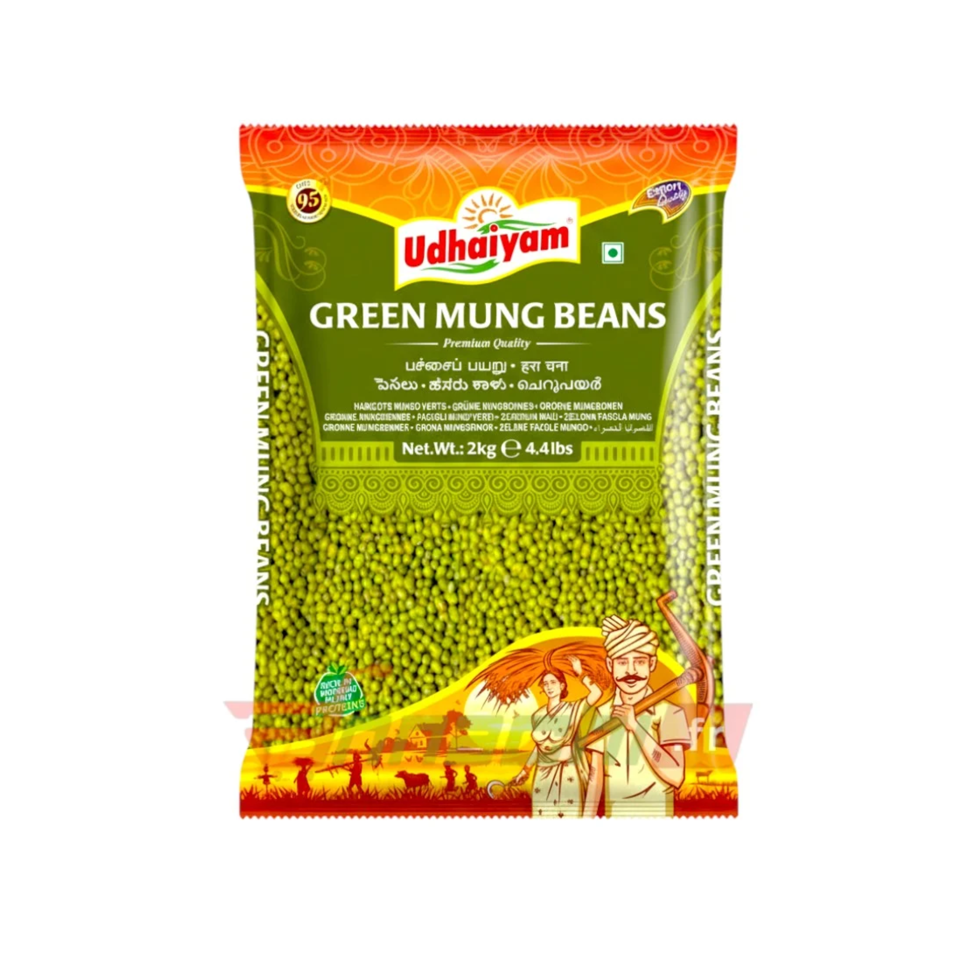 Udhaiyam Green Mung Beans 2kg