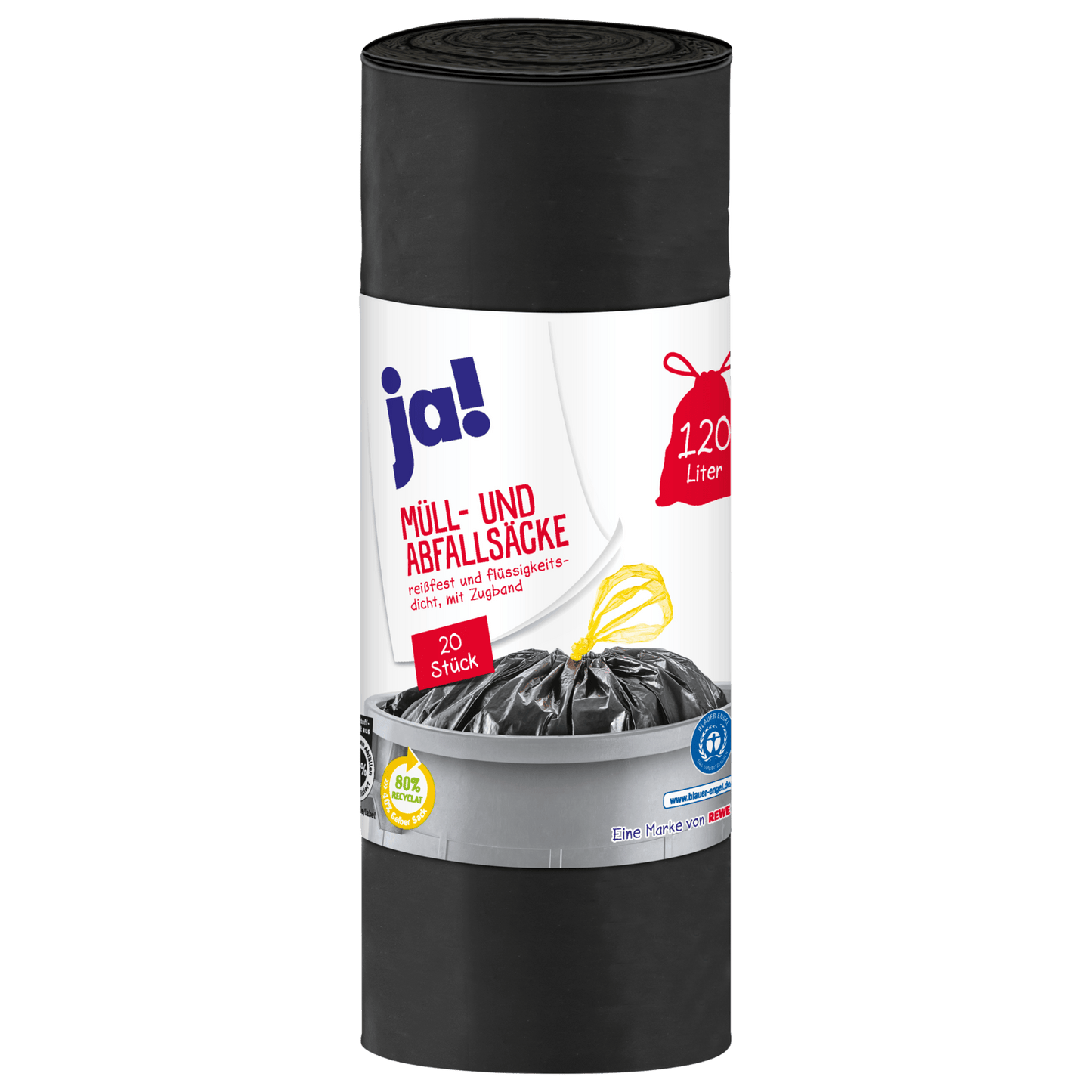 Ja! Garbage bags 120 liters, roll of 20