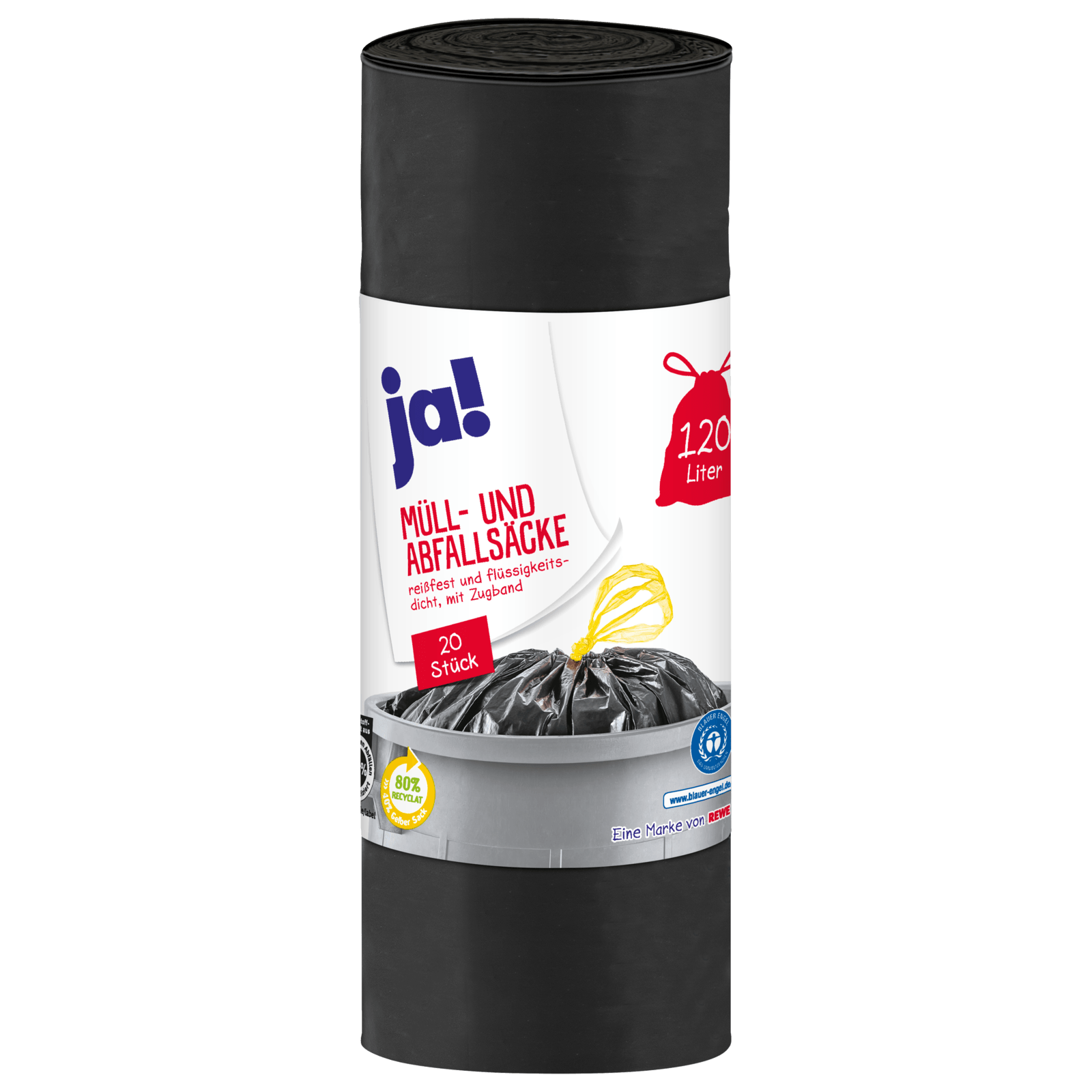 Ja! Garbage bags 120 liters, roll of 20