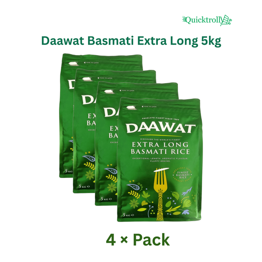 Daawat Basmati Extra Long Rice 5kg (Pack of 4)