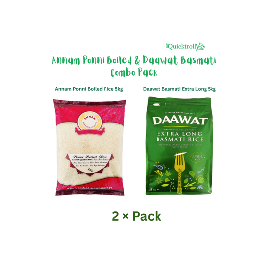 Annam Ponni Boiled & Daawat Basmati Combo Pack