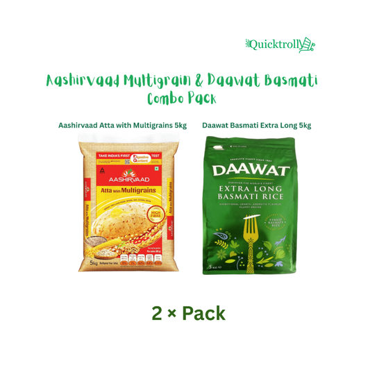 Aashirvaad Multigrain & Daawat Basmati Combo Pack