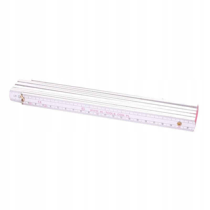 Tape measure wooden folding 2 white without fittin