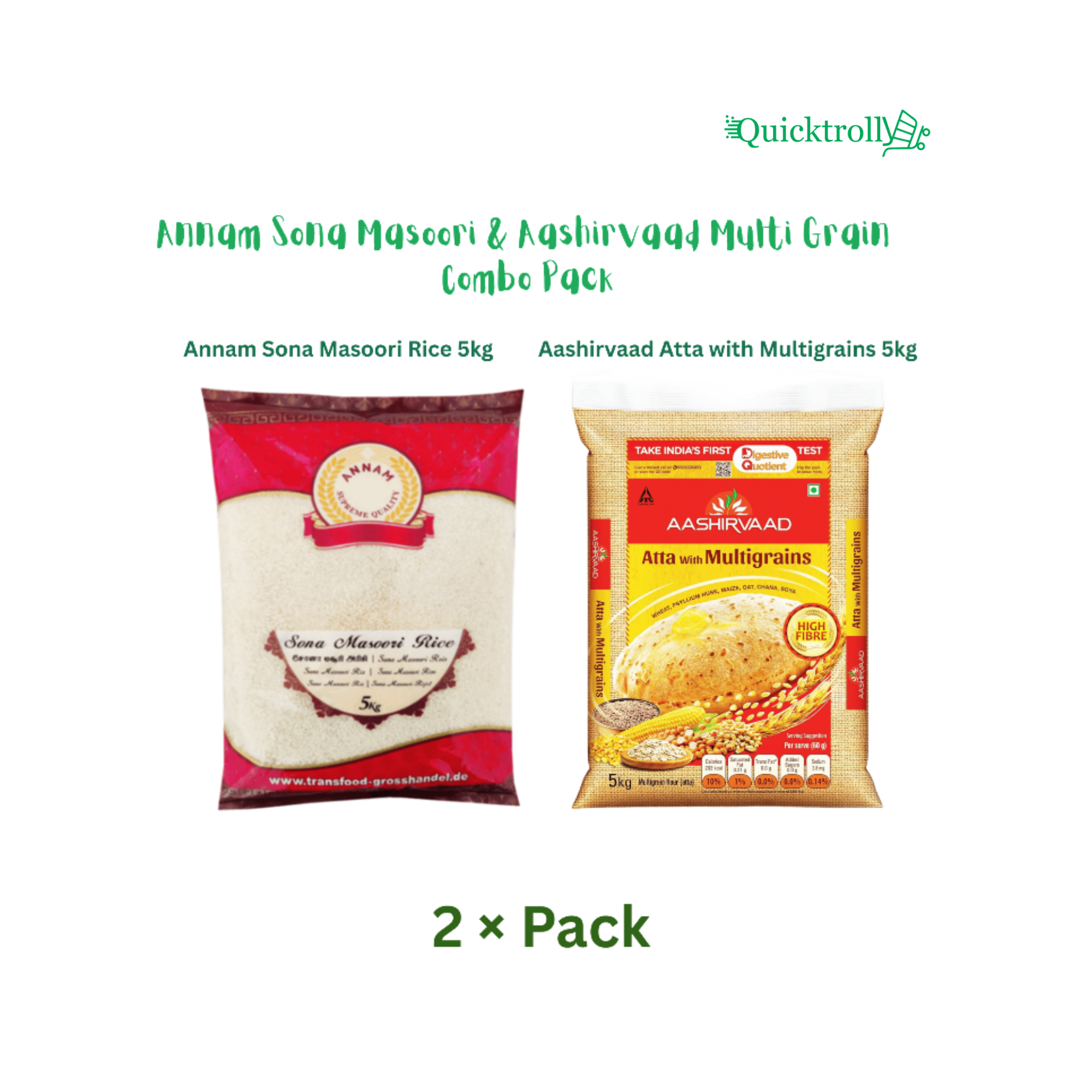 Annam Ponni Boiled & Aashirvaad Multi Grain Combo Pack