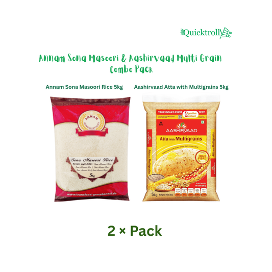 Annam Ponni Boiled & Aashirvaad Multi Grain Combo Pack