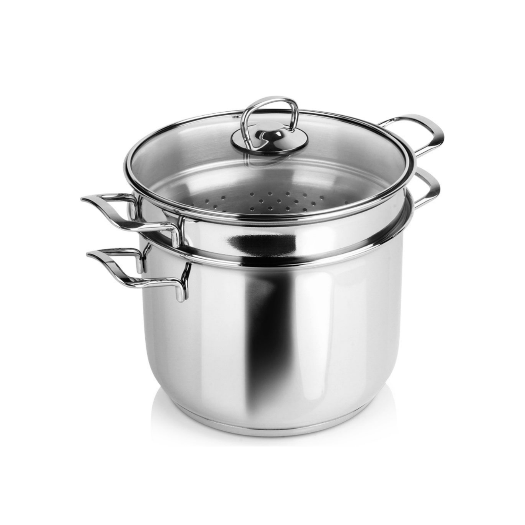 Steel pasta pot with glass lid ANE