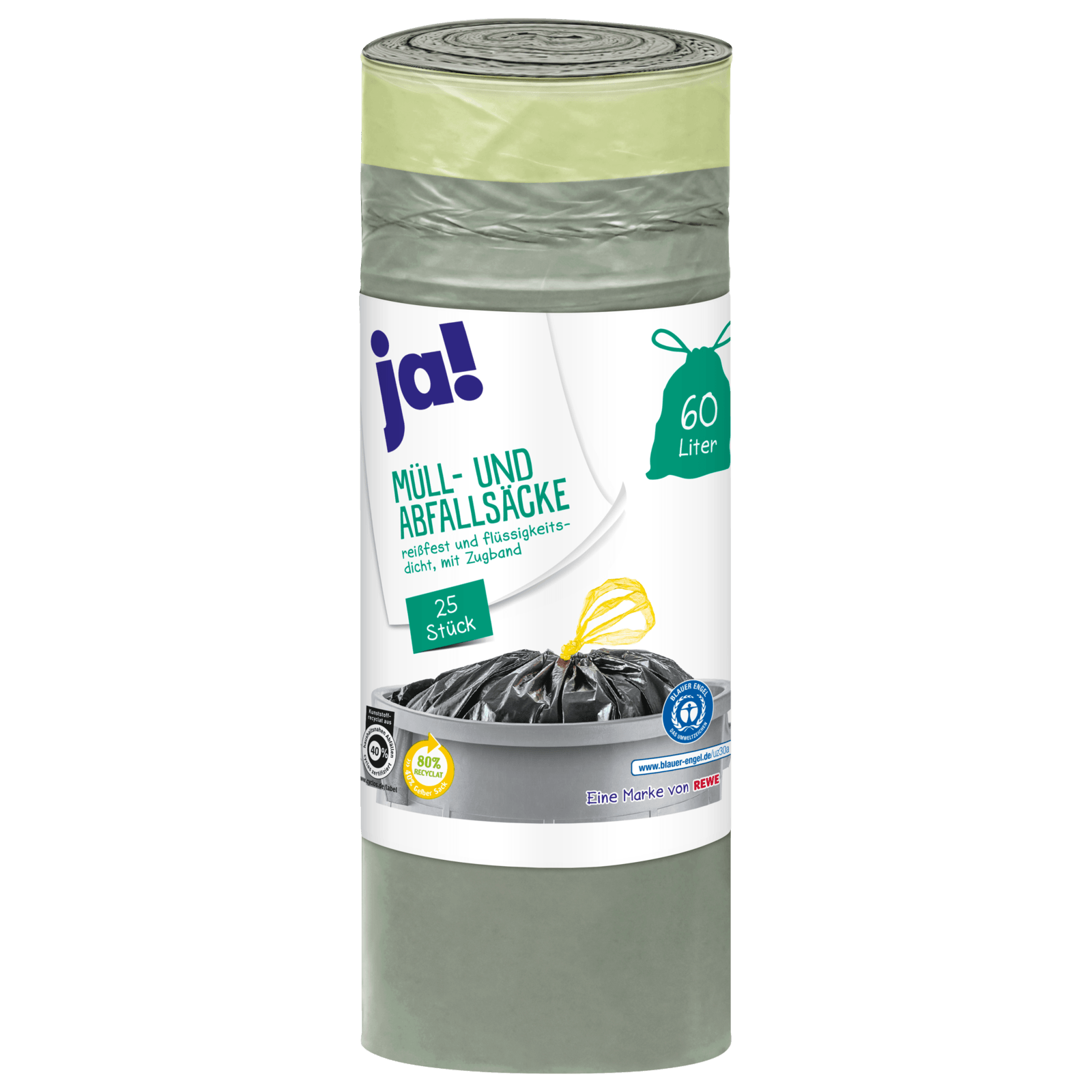 Ja! Garbage bags 60l with e.g. 25 roll