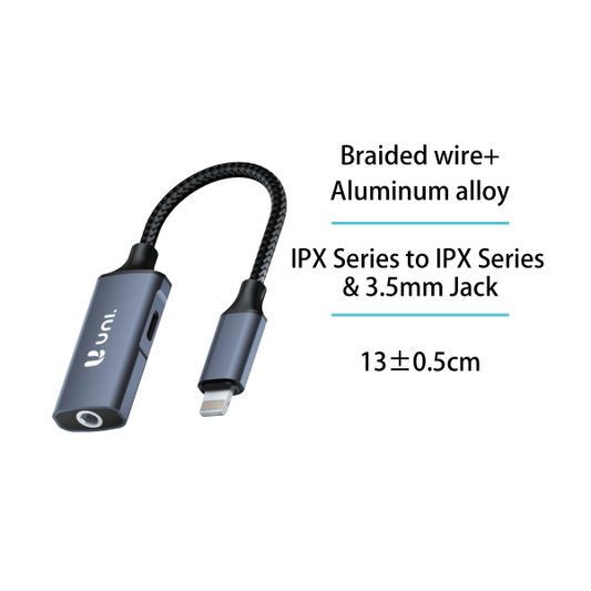 Lightning to 3.5mm Jack and Lightning female adapt
