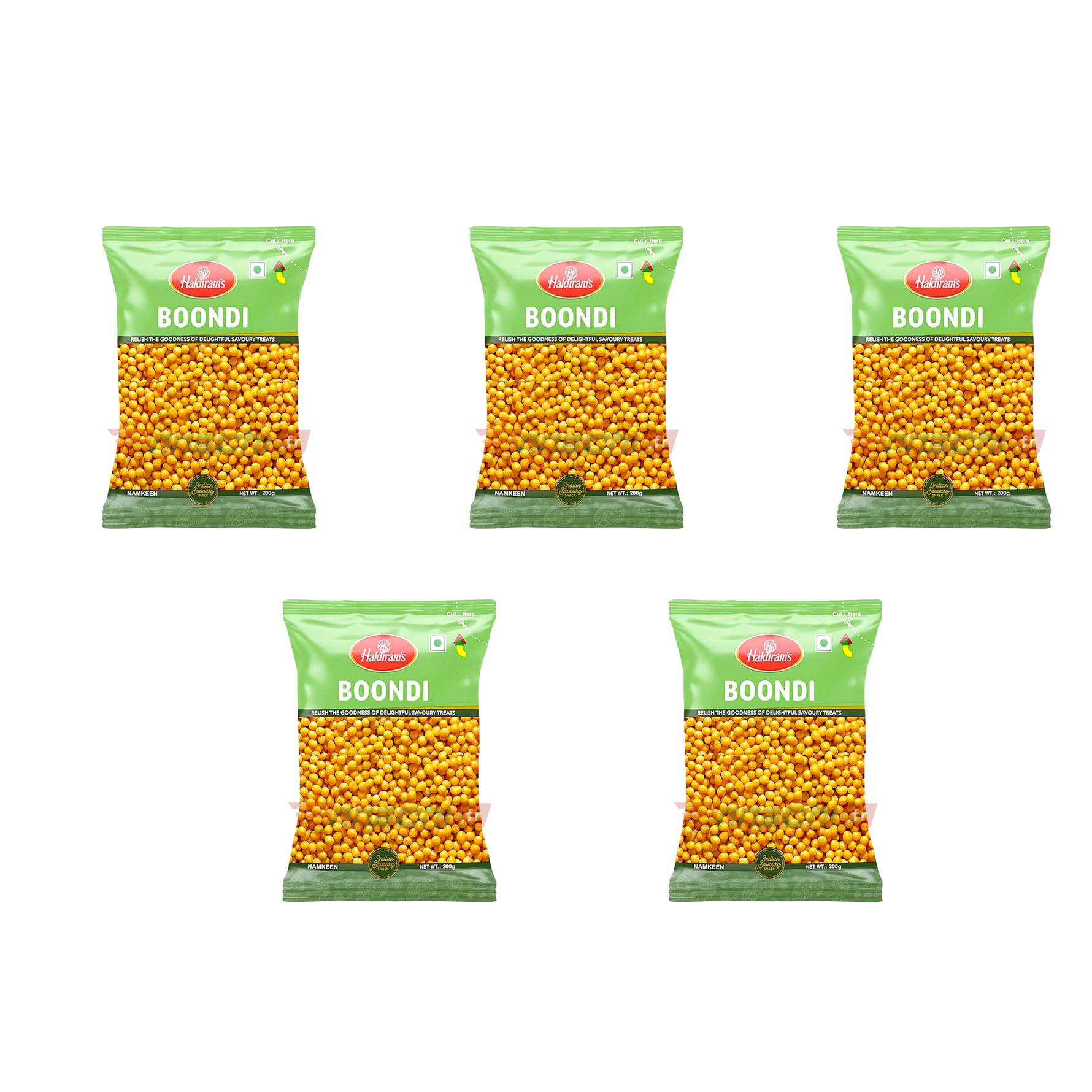 Haldiram's Boondi Plain 200g (Pack of 5)