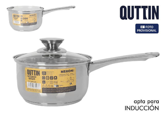 16cm 2l induction steel saucepan with lid New Nero