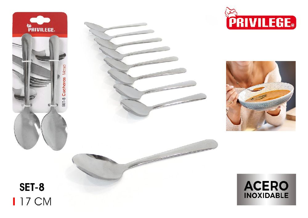 set of 8 privilege table spoons