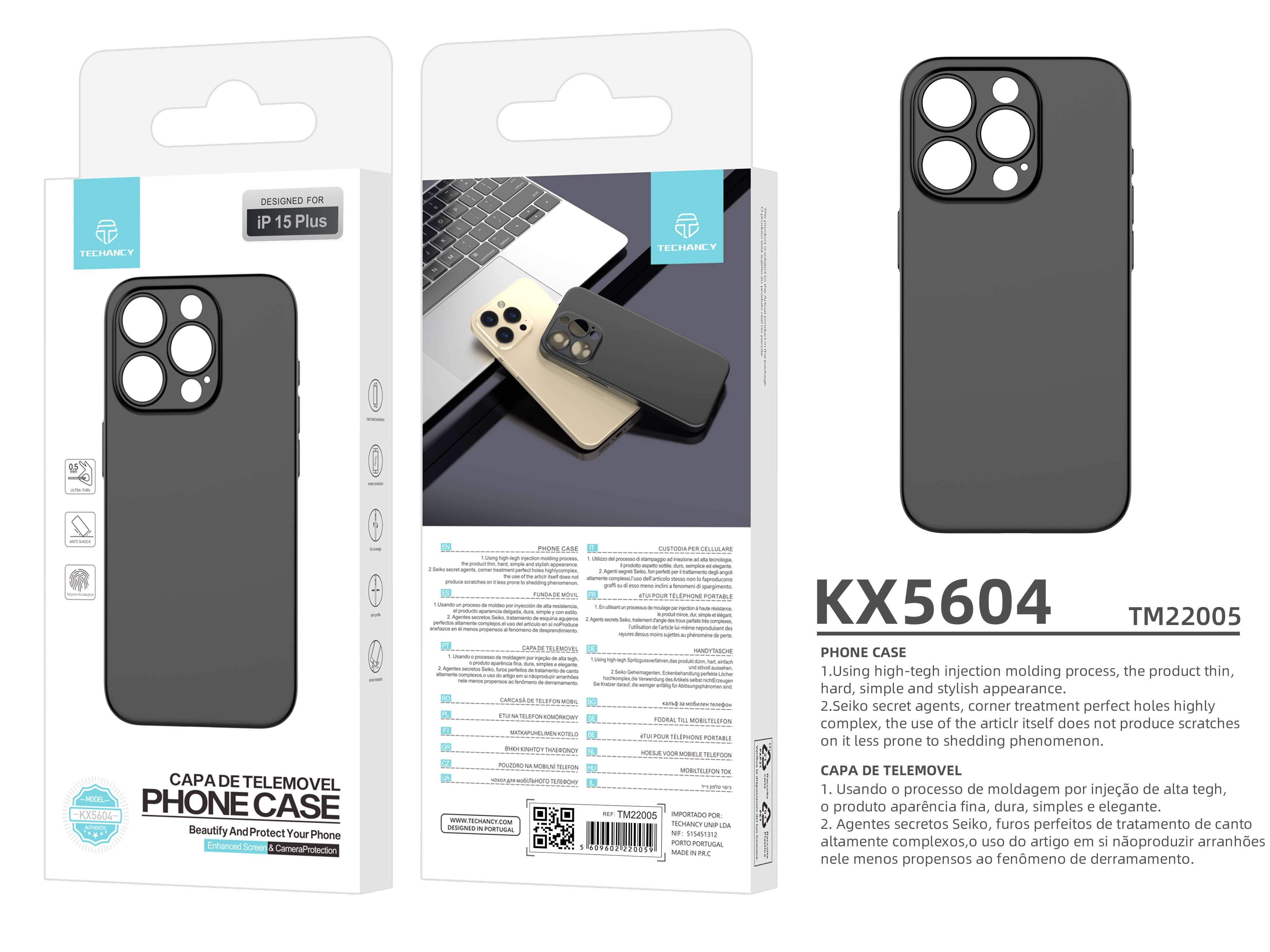 Iphone 15 Plus Mobile Phone Case Pp Slim Black