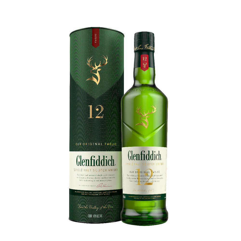 Glenfiddich 12 Year Old Single Malt Scotch Whisky