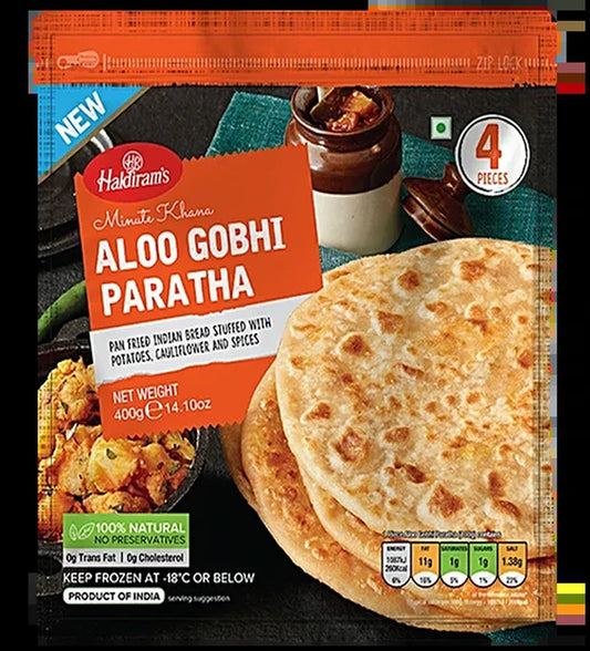 Haldiram's Minute Khana Aloo Gobhi Paratha 4pcs 400g