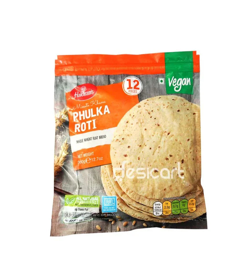 Haldiram's Minute Khana Phulka Roti (Vegan) 12pcs 360g