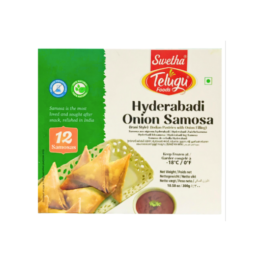 Telugu Hyderabadi Onion Samosa 12 Samosas -300g (Frozen) - Munich only