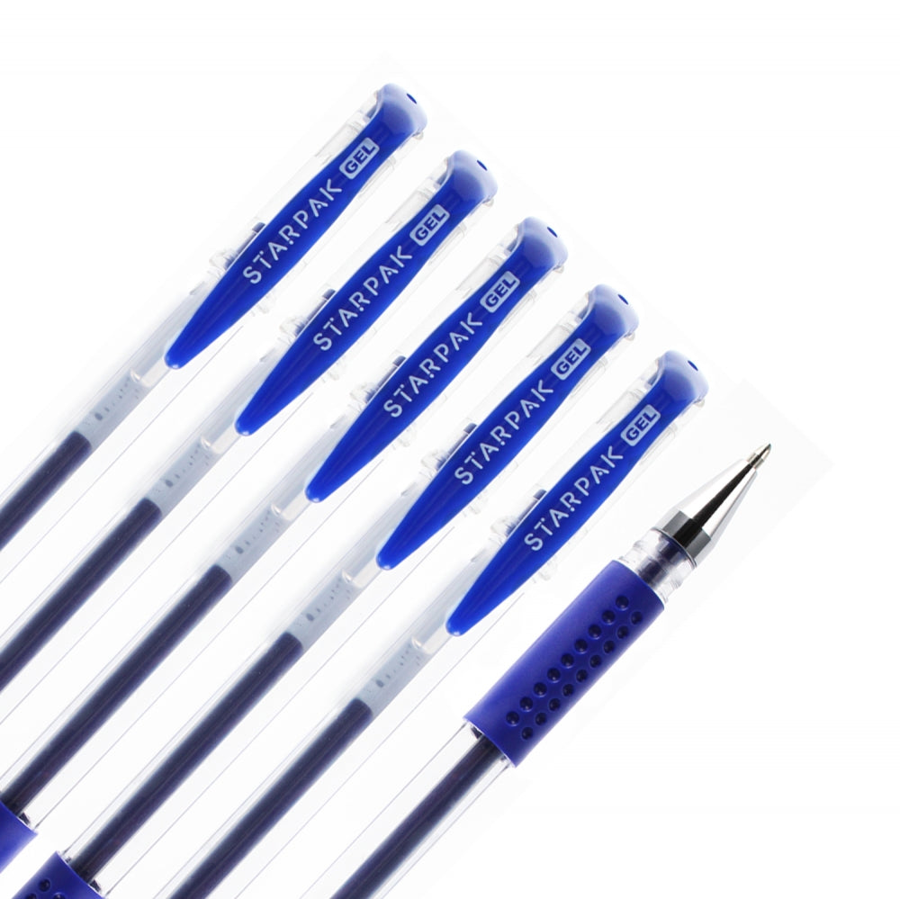 gel pen closed 0.5 grip blue starpa