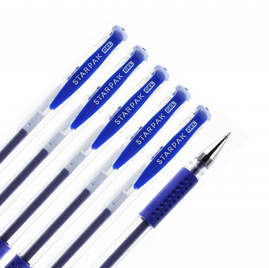 gel pen closed 0.5 grip blue starpa