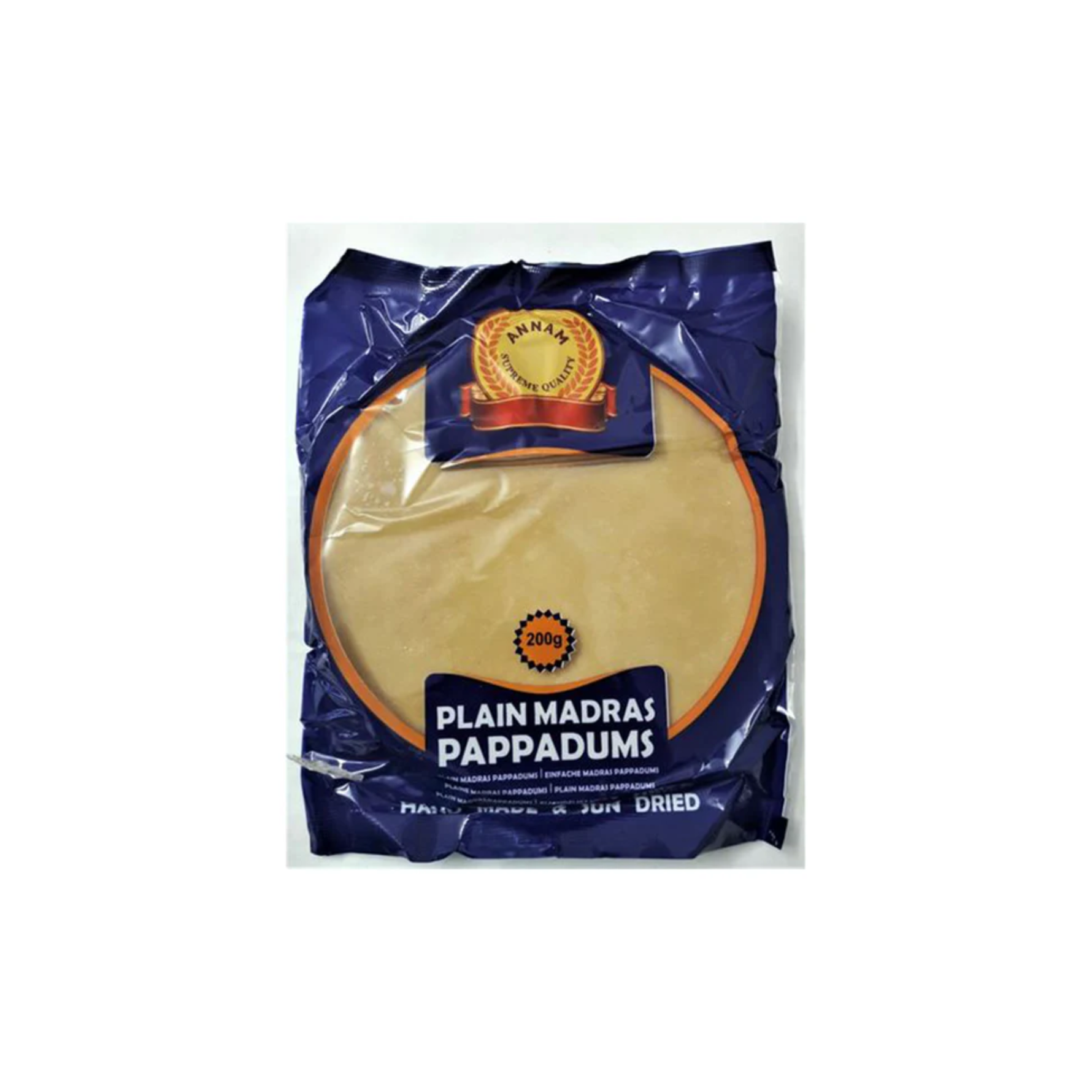 Annam Plain Papadam (6") 200g