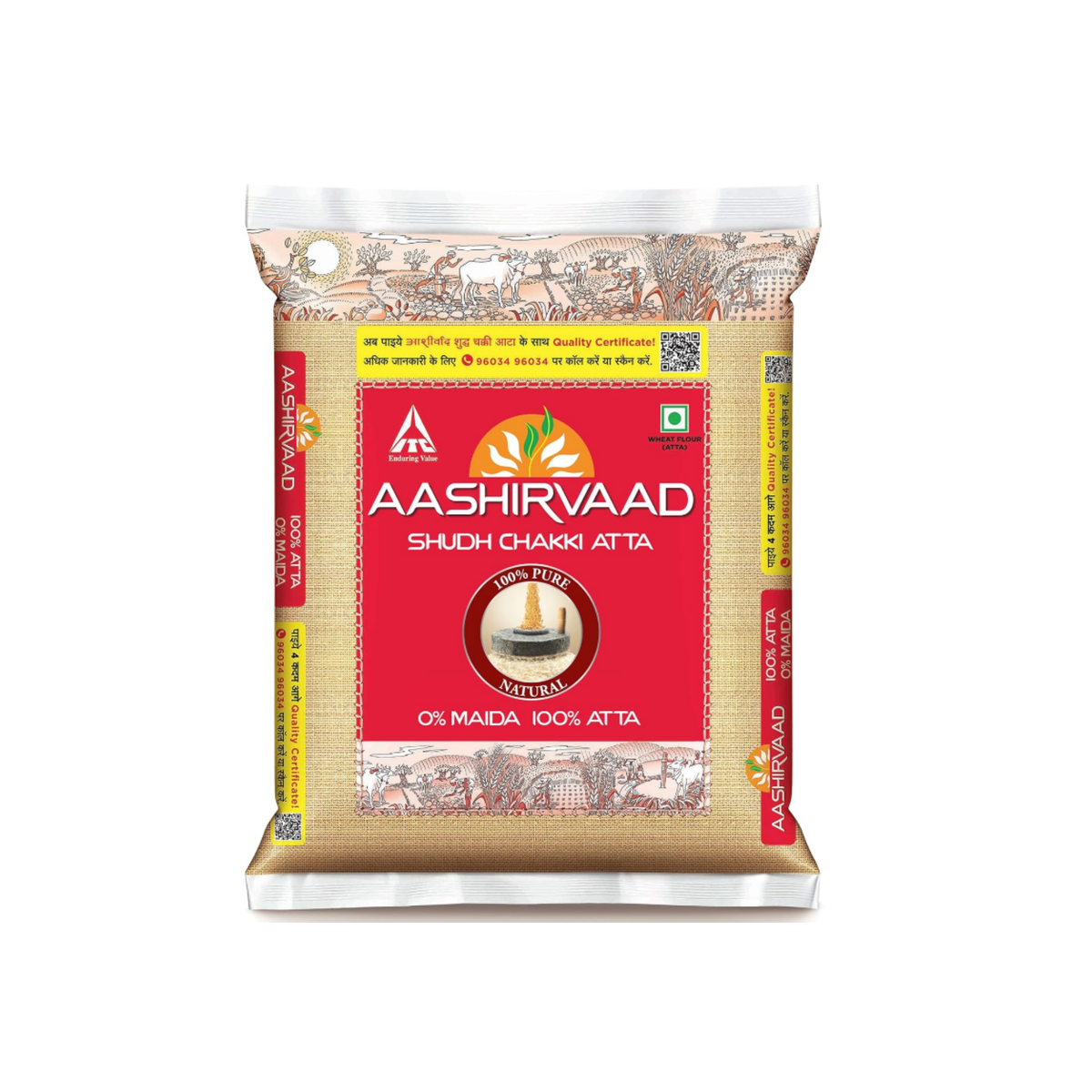 Aashirvaad Whole Wheat Chakki Atta 5kg pack