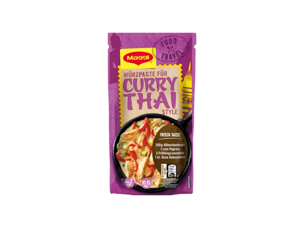 Sachet de pâte à curry thaï Maggi pour voyage 65 g