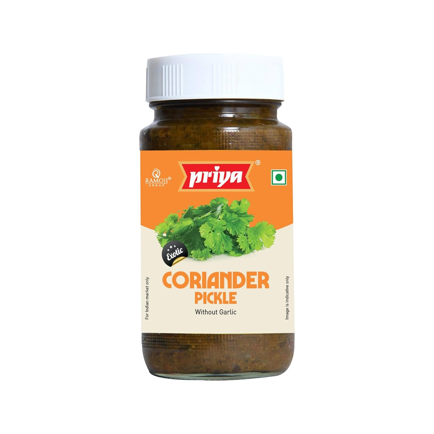 PRIYA - CORIANDER PICKLE WITHOUT GARLIC 300G