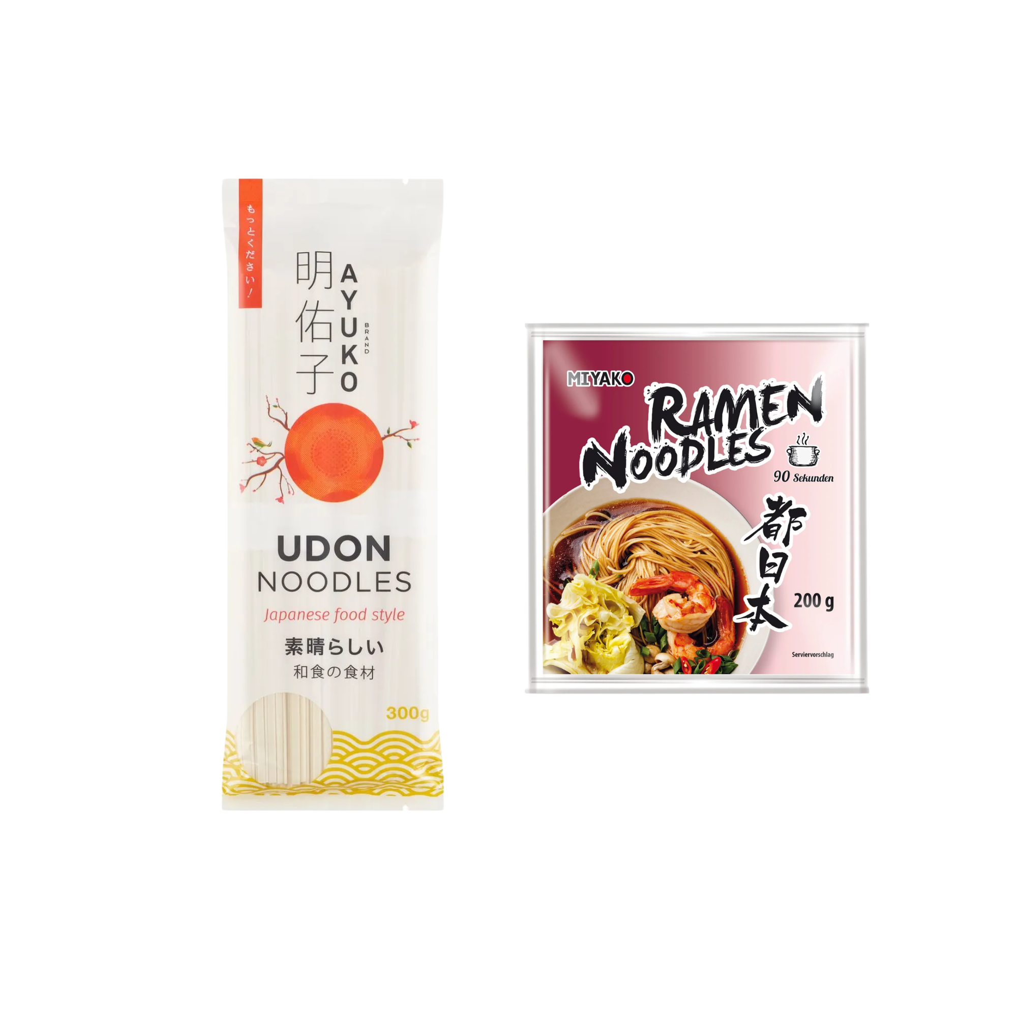 Ayuko Udon and Miyako Ramen Noodles Combo