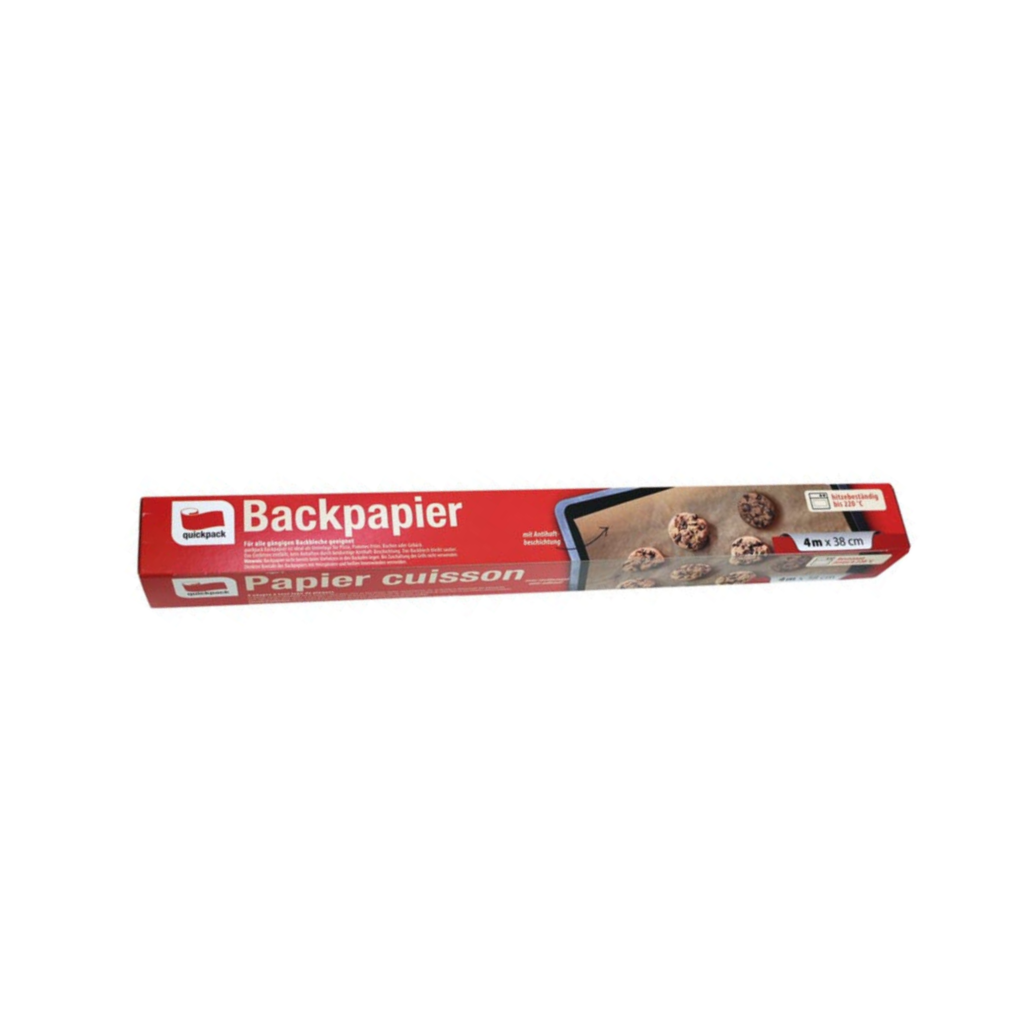 Baking paper 4m x 38cm Folding box natural brown
