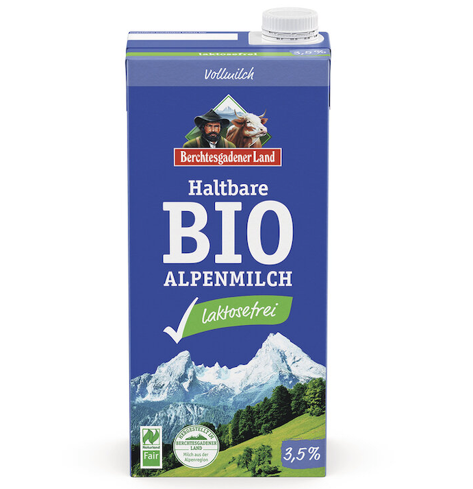 Berchtesgadener Land - BIO H-Alpenmilch Laktosefrei 3,5% 1L