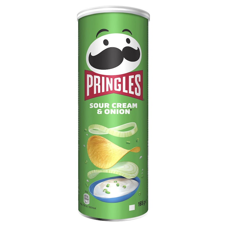 Pringles Sour Cream & Onion 165g - Savory Potato Crisps
