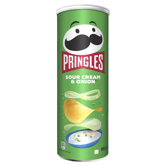 Pringles Sour Cream & Onion 165g - Savory Potato Crisps