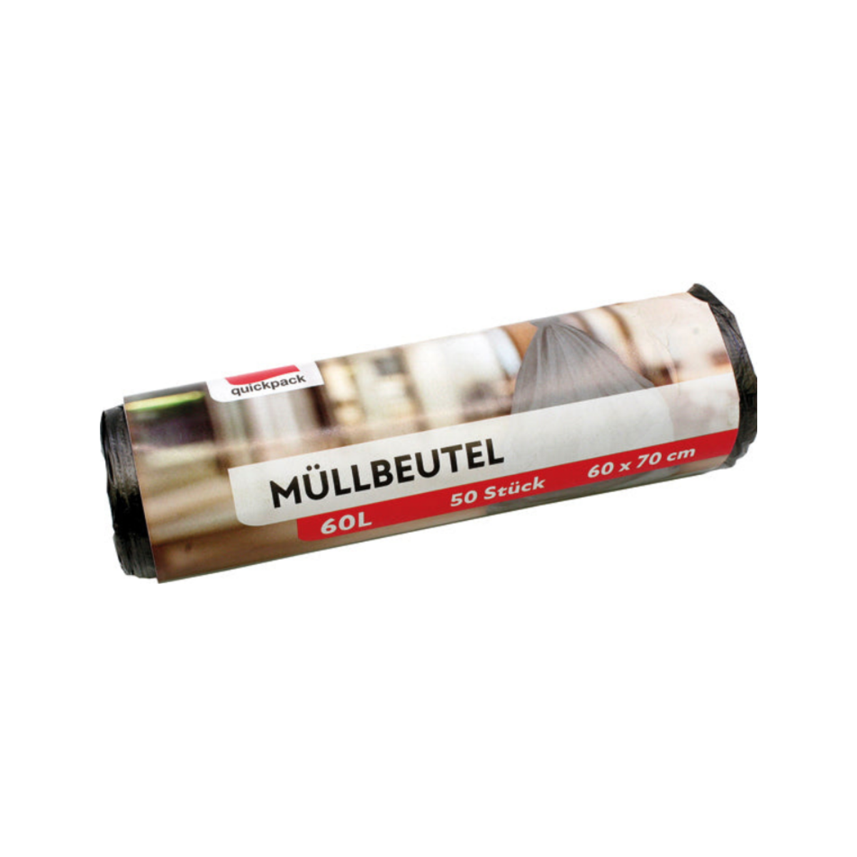 Grey garbage bags 60L, 60x70cm, roll of 50