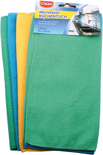 Microfibre CLEAN microfibre cloths 3x30x30cm