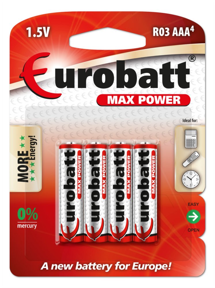 Max Power AAA Batteries 4-Pack