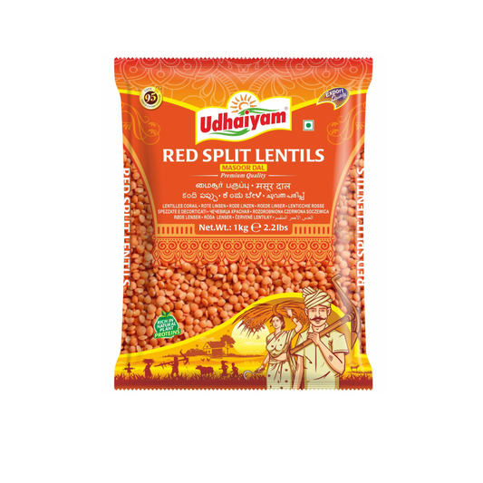Udhaiyam Red Lentils Masoor Dal 1kg